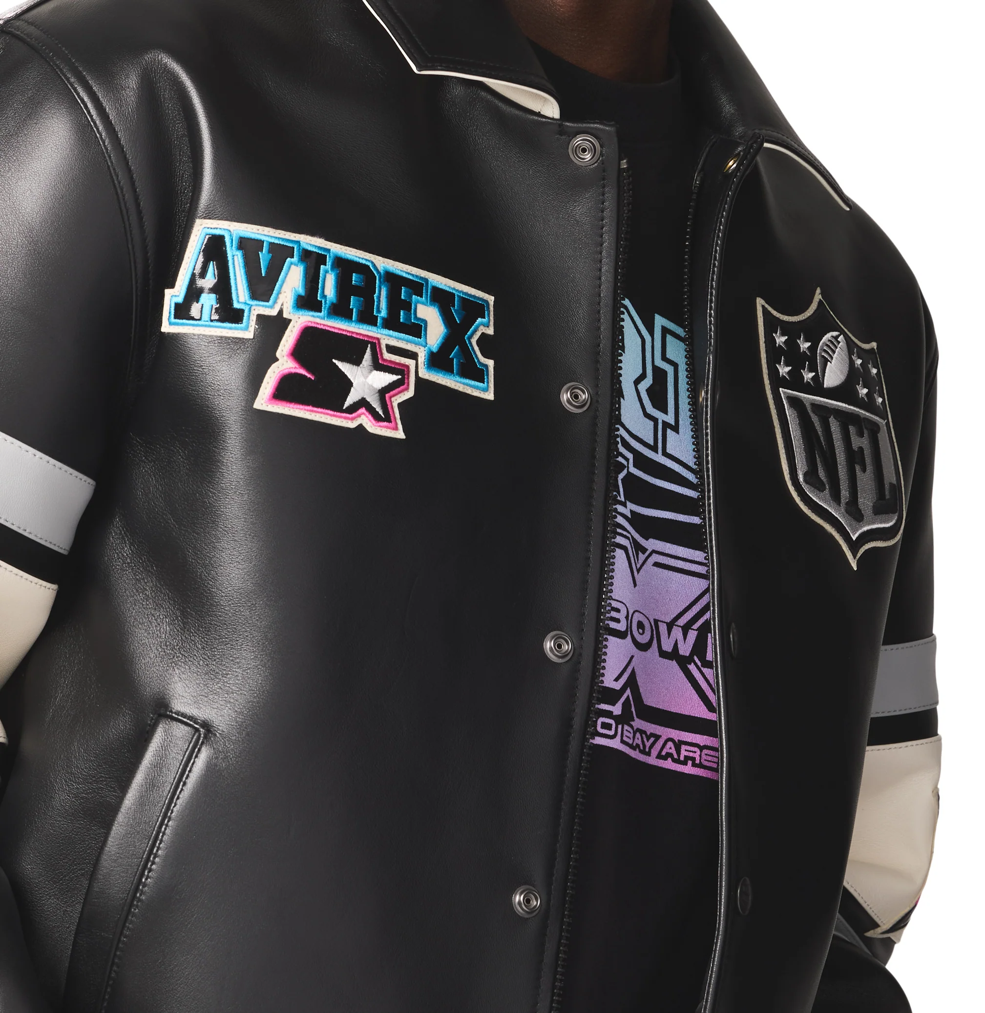 AVIREX X STARTER SUPER BOWL LX LEATHER JACKET - Image 9