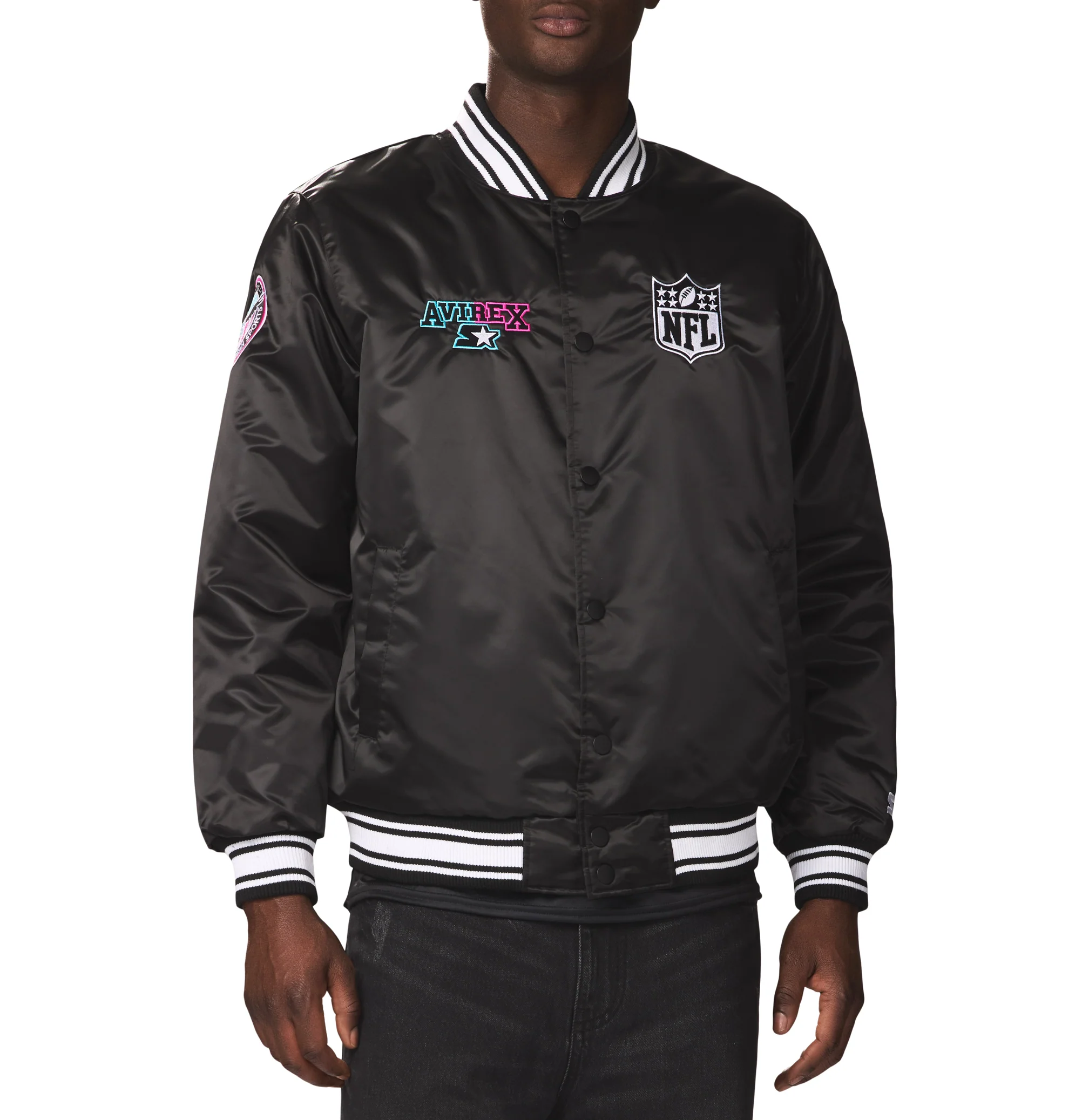 AVIREX X STARTER SUPER BOWL LX SATIN JACKET - Image 3