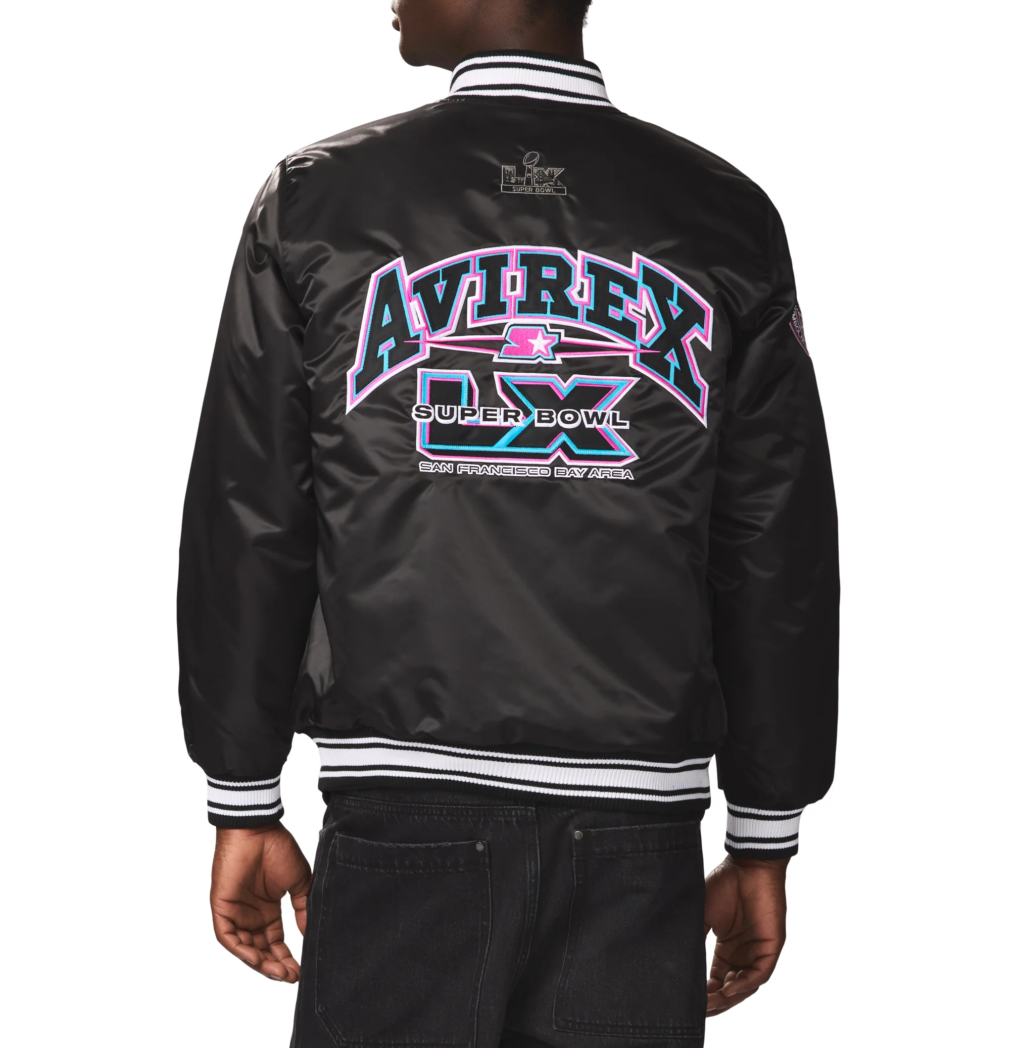 AVIREX X STARTER SUPER BOWL LX SATIN JACKET - Image 5