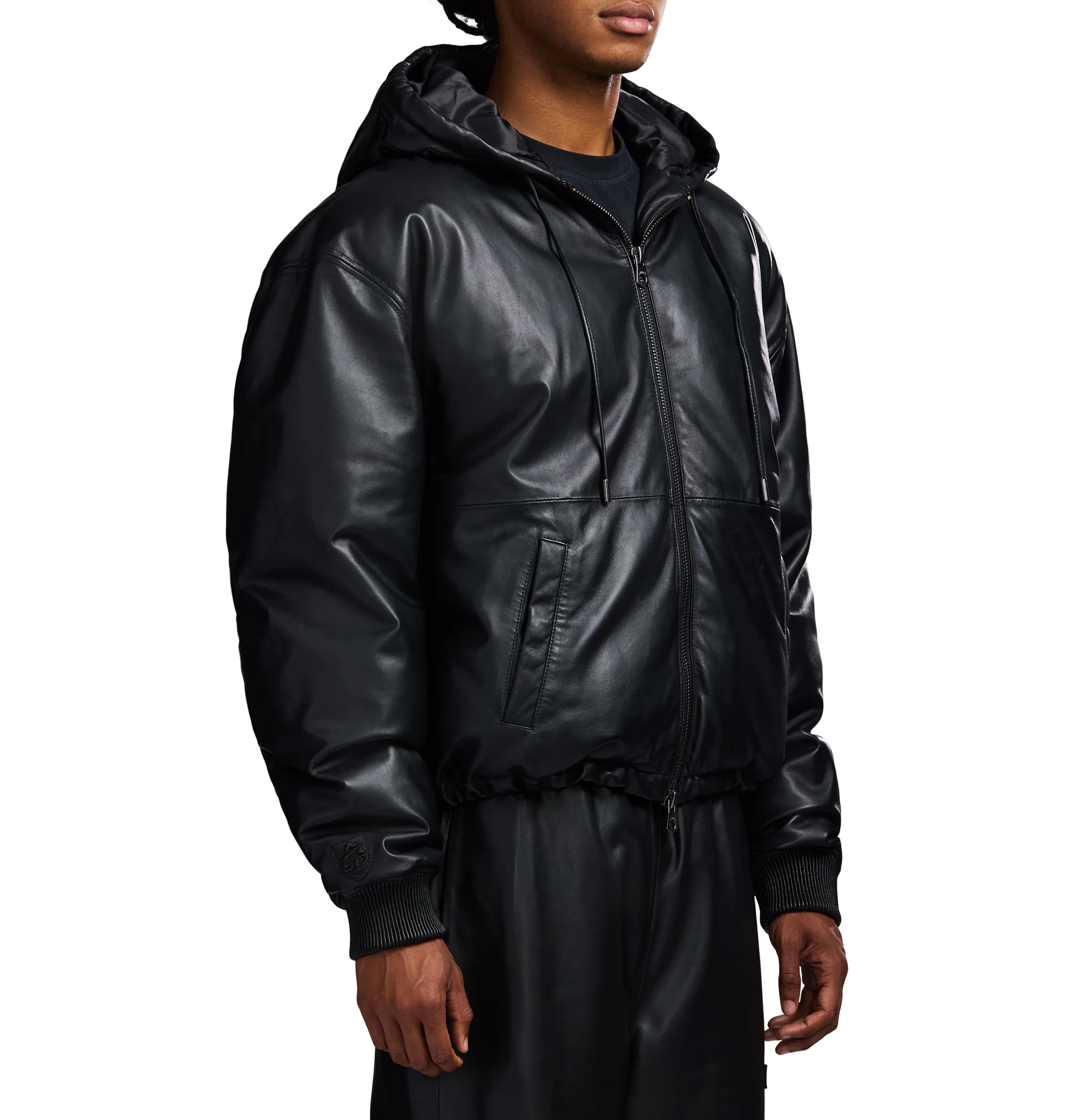 NAPPA LEATHER PUFFER HOODIE - Image 5