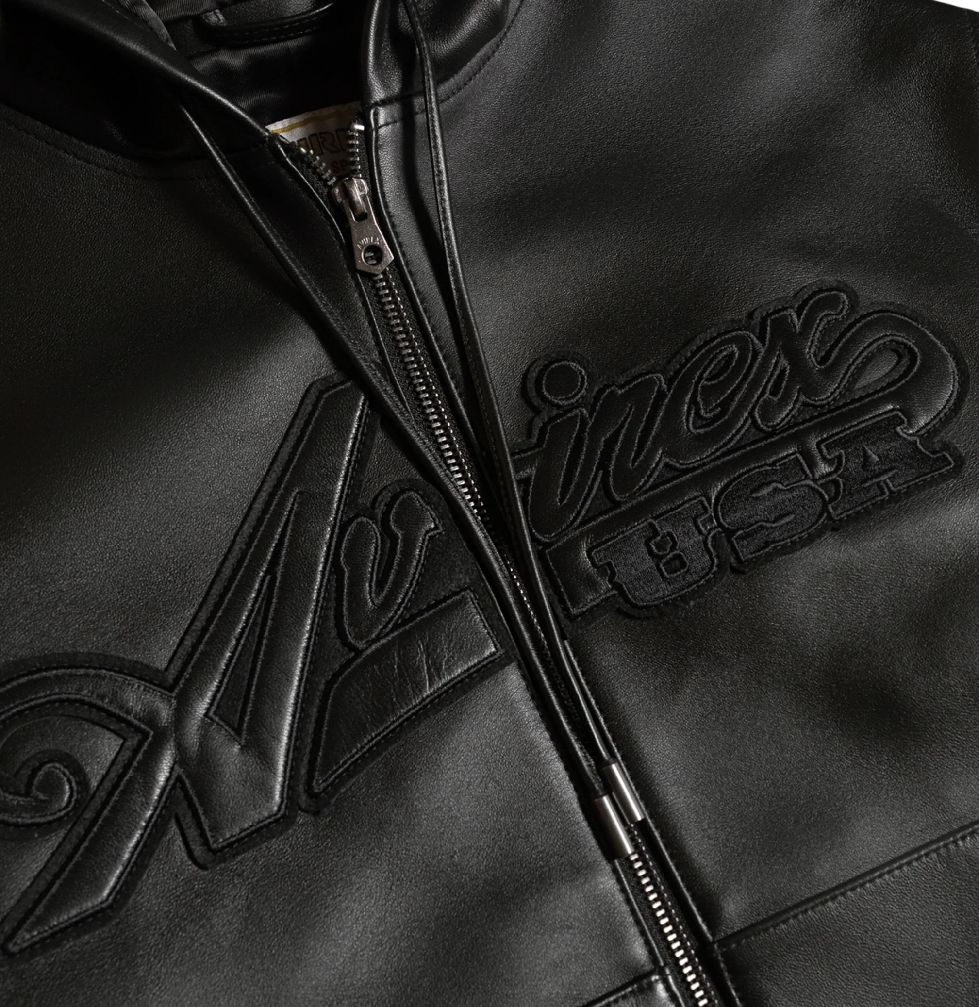 SCRIPT NAPPA LEATHER HOODIE - Image 8