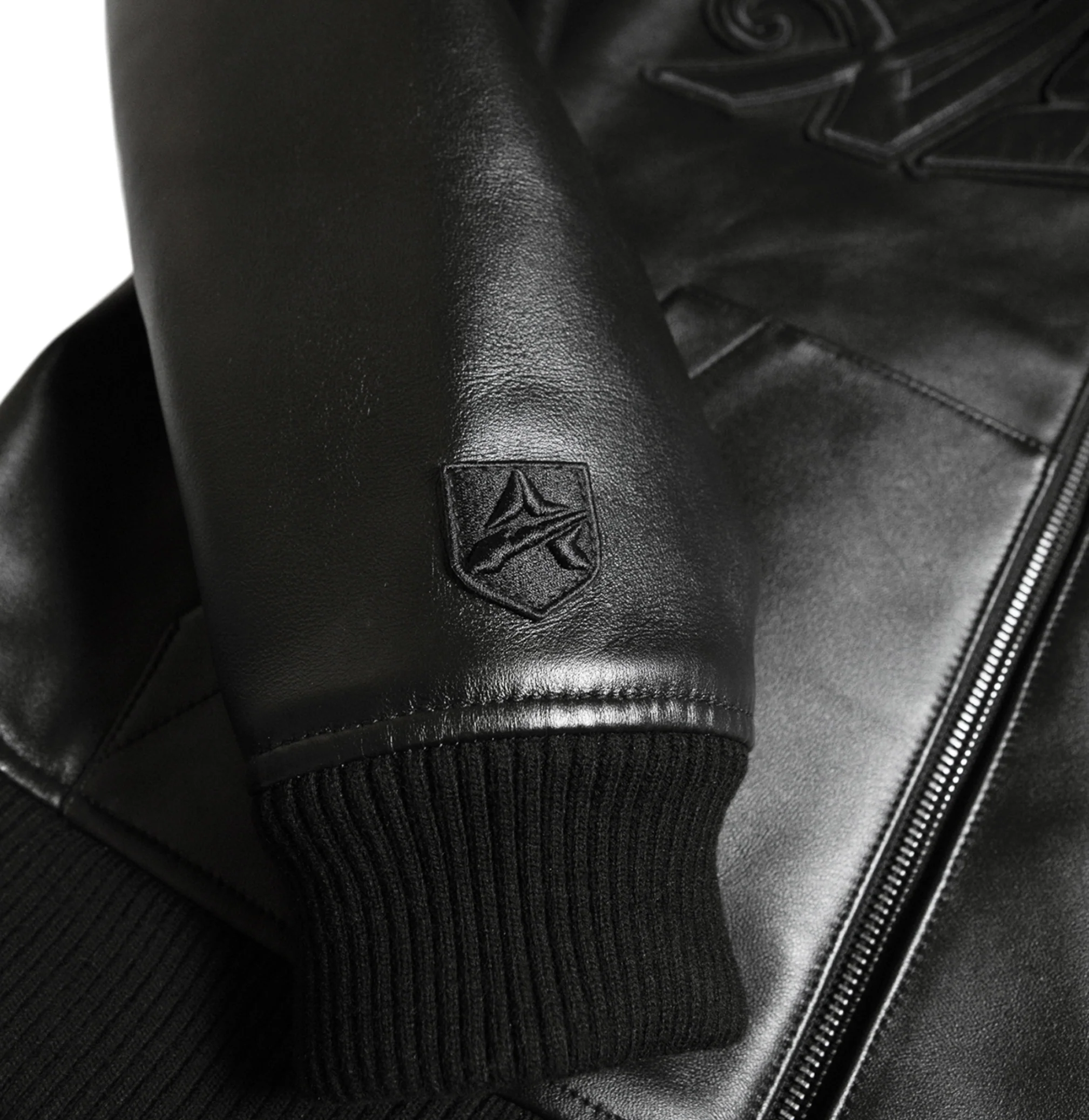 SCRIPT NAPPA LEATHER HOODIE - Image 9